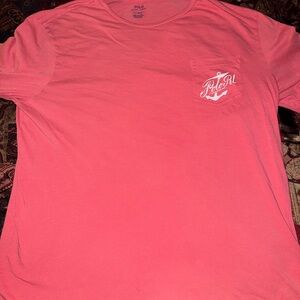 Polo Ralph Lauren RLP 67 5th Naval Batallion Coral Paint Splatter Graphic LS Tee